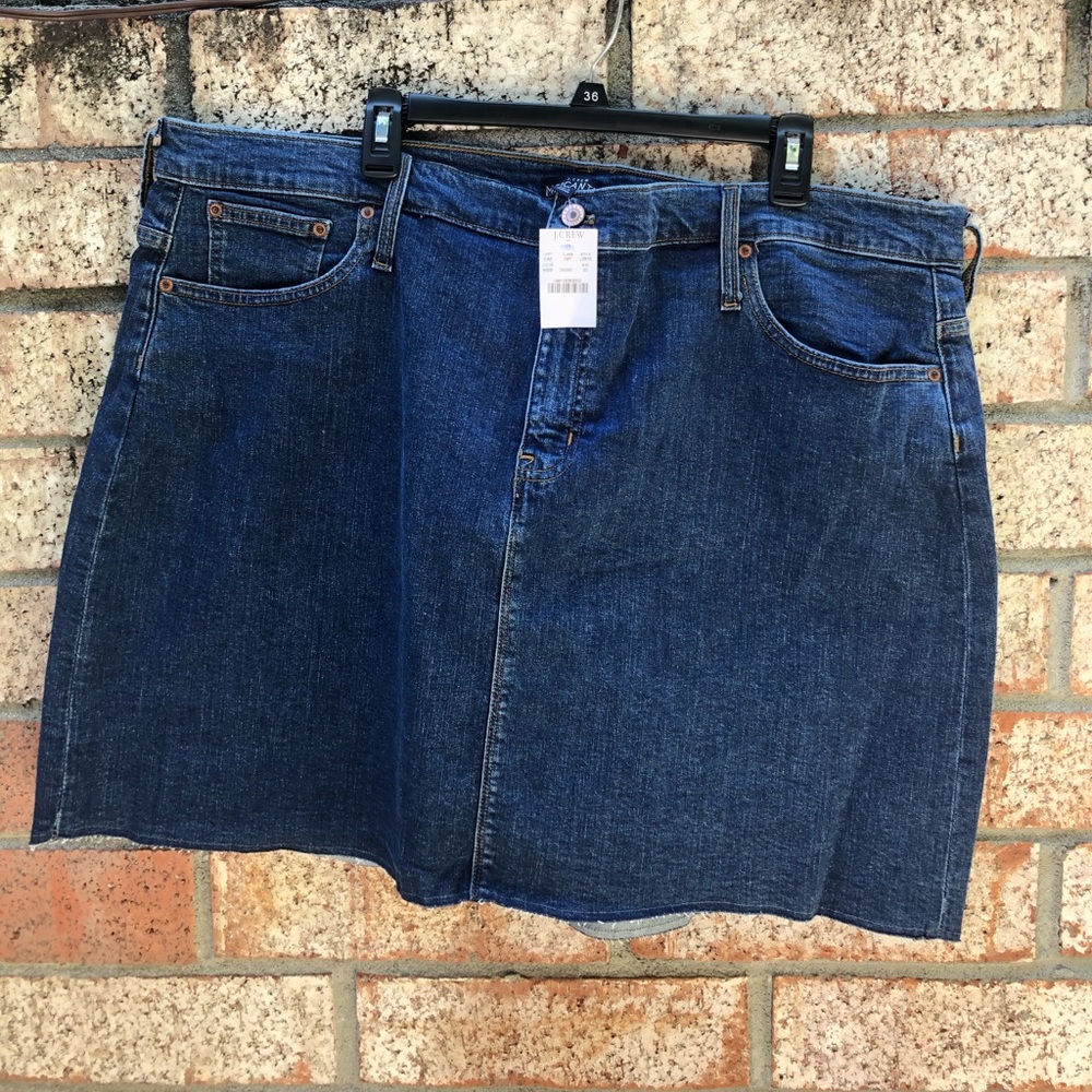 Brand New J.Crew Denim Jean Skirt Plus Size NWT